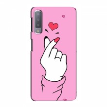 Чехол с принтом для Samsung A7-2018, A750 (AlphaPrint - Знак сердечка) - купить на Floy.com.ua