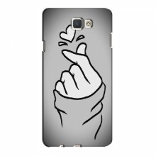 Чехол с принтом для Samsung J7 Prime, G610 (AlphaPrint - Знак сердечка) Серый фон - купить на Floy.com.ua