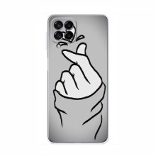 Чехол с принтом для Samsung Galaxy M33 (5G) (M336B) (AlphaPrint - Знак сердечка) Серый фон - купить на Floy.com.ua