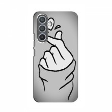 Чехол с принтом для Samsung Galaxy M54 (5G) (AlphaPrint - Знак сердечка) Серый фон - купить на Floy.com.ua