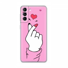 Чехол с принтом для Samsung Galaxy S22 (AlphaPrint - Знак сердечка) - купить на Floy.com.ua