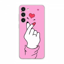 Чехол с принтом для Samsung Galaxy S23 (AlphaPrint - Знак сердечка) - купить на Floy.com.ua