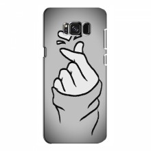 Чехол с принтом для Samsung S8, Galaxy S8, G950 (AlphaPrint - Знак сердечка) Серый фон - купить на Floy.com.ua