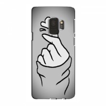 Чехол с принтом для Samsung S9 (AlphaPrint - Знак сердечка) Серый фон - купить на Floy.com.ua