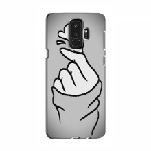 Чехол с принтом для Samsung S9 Plus (AlphaPrint - Знак сердечка) Серый фон - купить на Floy.com.ua