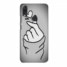Чехол с принтом для Samsung Galaxy M10s (AlphaPrint - Знак сердечка) Серый фон - купить на Floy.com.ua