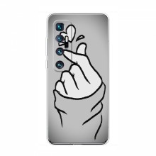 Чехол с принтом для Xiaomi Mi 10 Ultra (AlphaPrint - Знак сердечка) Серый фон - купить на Floy.com.ua