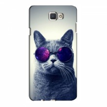 Чехол с принтом для Samsung J7 Prime, G610 - (на черном) (AlphaPrint) Кот в очках - купить на Floy.com.ua