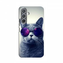 Чехол с принтом для Samsung Galaxy M54 (5G) - (на черном) (AlphaPrint) Кот в очках - купить на Floy.com.ua