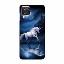 Чехол с принтом для Samsung Galaxy M62 - (на черном) (AlphaPrint) Единорог в лесу - купить на Floy.com.ua