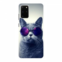 Чехол с принтом для Samsung Galaxy S20 - (на черном) (AlphaPrint) Кот в очках - купить на Floy.com.ua