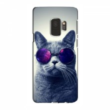 Чехол с принтом для Samsung S9 - (на черном) (AlphaPrint) Кот в очках - купить на Floy.com.ua