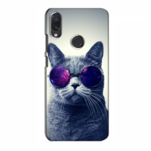 Чехол с принтом для Samsung Galaxy M01s - (на черном) (AlphaPrint) Кот в очках - купить на Floy.com.ua