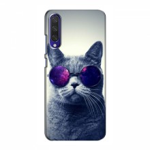 Чехол с принтом для Xiaomi Mi A3 - (на черном) (AlphaPrint) Кот в очках - купить на Floy.com.ua
