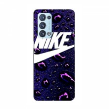 Чехол для Оппо Рено 6 Про Плюс - с принтом Найк (AlphaPrint) Nike-фиолетовый - купить на Floy.com.ua