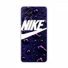 Чехол для Самсунг М32 - с принтом Найк (AlphaPrint) Nike-фиолетовый - купить на Floy.com.ua