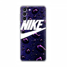 Чехол для Самсунг С21 - с принтом Найк (AlphaPrint) Nike-фиолетовый - купить на Floy.com.ua