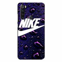 Чехол для Сяоми Редми Ноут 8Т - с принтом Найк (AlphaPrint) Nike-фиолетовый - купить на Floy.com.ua