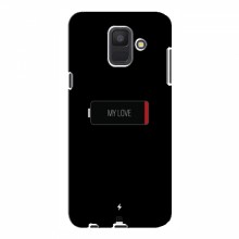 Чехол для Samsung A6 2018, A600F - с принтом (Новинки) (AlphaPrint) Battary Love - купить на Floy.com.ua