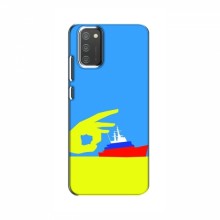 Чехол с принтом (Русский корабль...) для Samsung Galaxy M02s (AlphaPrint) Щелбан кораблю - купить на Floy.com.ua
