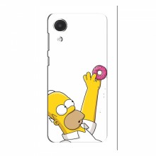 Чехол с Симпсонами для Samsung Galaxy A04 Core (VPrint) Гомер с пончиком - купить на Floy.com.ua