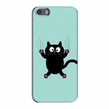 Эксклюзивный чехол для iPhone 5 / 5s / SE (AlphaPrint - Мультяшные) Падающий кот - купить на Floy.com.ua
