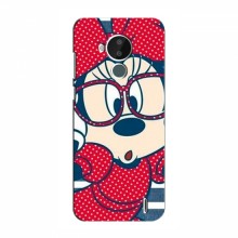 Эксклюзивный чехол для Nokia C30 (AlphaPrint - Мультяшные) Маус в очках - купить на Floy.com.ua