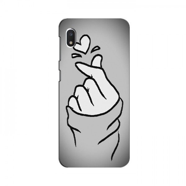 Чехол с принтом для Samsung Galaxy A10e (AlphaPrint - Знак сердечка)