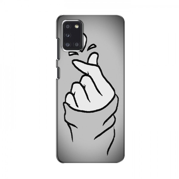 Чехол с принтом для Samsung Galaxy A31 (A315) (AlphaPrint - Знак сердечка)