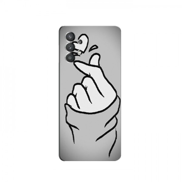 Чехол с принтом для Samsung Galaxy A32 (AlphaPrint - Знак сердечка)