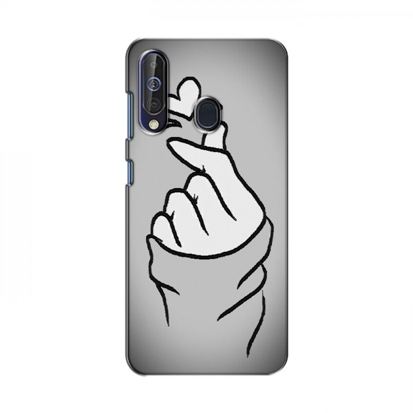 Чехол с принтом для Samsung Galaxy A60 2019 (A605F) (AlphaPrint - Знак сердечка)