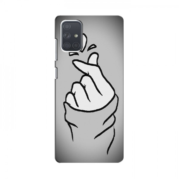 Чехол с принтом для Samsung Galaxy A71 (A715) (AlphaPrint - Знак сердечка)
