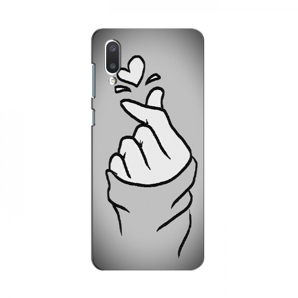 Чехол с принтом для Samsung Galaxy M02 (M022) (AlphaPrint - Знак сердечка)
