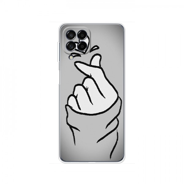 Чехол с принтом для Samsung Galaxy M32 (AlphaPrint - Знак сердечка)