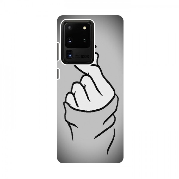 Чехол с принтом для Samsung Galaxy S20 Ultra (AlphaPrint - Знак сердечка)