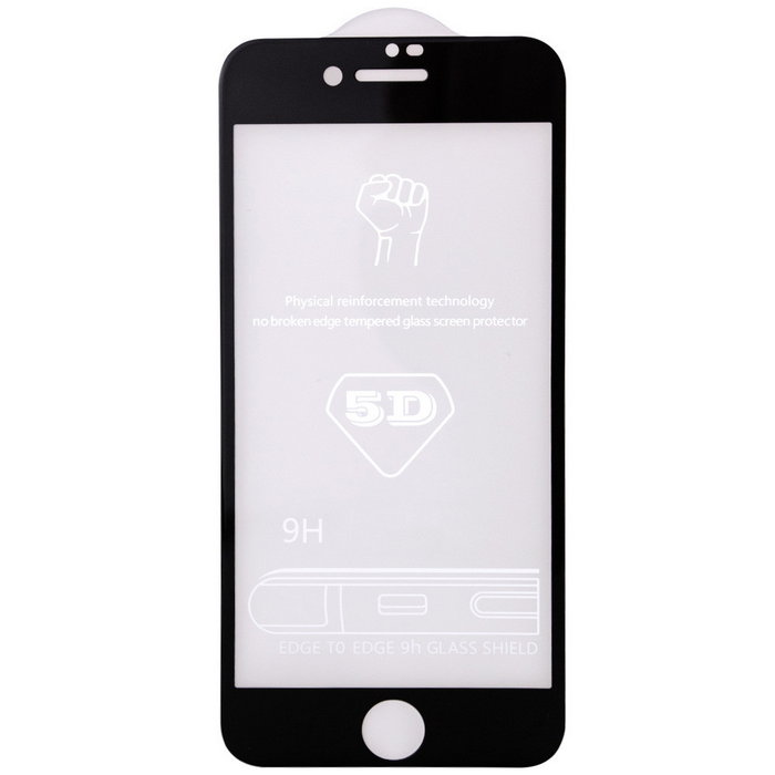 Защитное стекло 5D Hard (full glue) (тех.пак) для Apple iPhone 6/6s (4.7")