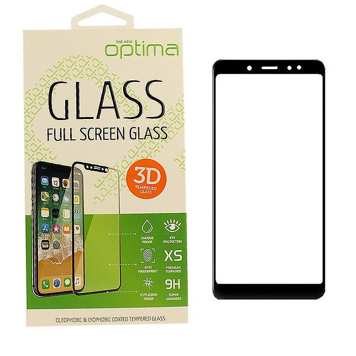 Защитное каленое стекло Optima Premium 2.5D полноэкранное для Samsung A50s