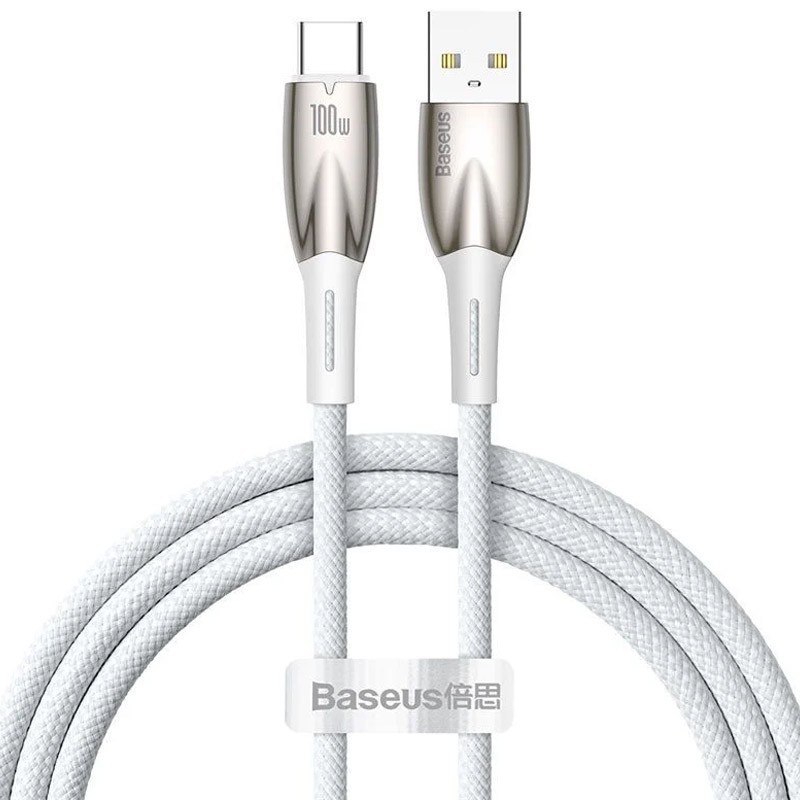 Дата кабель Baseus Glimmer Series Fast Charging Data Cable USB to Type-C 100W 1m (CADH00040)