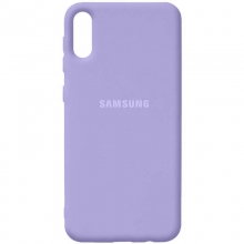 Чехол Silicone Cover Full Protective (AA) для Samsung Galaxy A02 Сиреневый - купить на Floy.com.ua