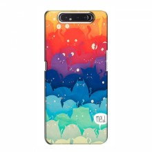 Чехлы с картинкой (Стильные) для Samsung Galaxy A80 2019 ( A805F ) (AlphaPrint) Mew - купить на Floy.com.ua