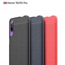 ТПУ накладка с имитацией кожи для Huawei Honor 9X (Hisilicon Kirin 810F) - купить на Floy.com.ua
