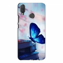 Чехол с печатью (Подарочные) для Huawei P Smart Plus (AlphaPrint) Бабочка синяя - купить на Floy.com.ua