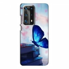 Чехол с печатью (Подарочные) для Huawei P40 (AlphaPrint) Бабочка синяя - купить на Floy.com.ua