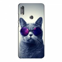 Чехол с принтом (на черном) для Huawei Y6s (AlphaPrint) Кот в очках - купить на Floy.com.ua