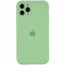 Чехол Silicone Case Full Camera Protective (AA) для Apple iPhone 12 Pro (6.1") Мятный - купить на Floy.com.ua