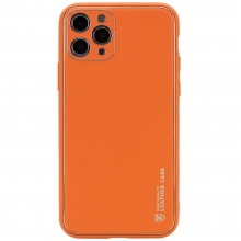 Кожаный чехол Xshield для Apple iPhone 12 Pro (6.1") Оранжевый - купить на Floy.com.ua