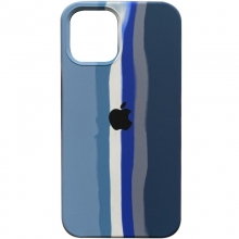 Чехол Silicone case Full Rainbow для Apple iPhone 13 Pro Max (6.7") Голубой - купить на Floy.com.ua
