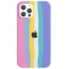 Чехол Silicone case Full Rainbow для Apple iPhone 13 Pro Max (6.7") Розовый - купить на Floy.com.ua
