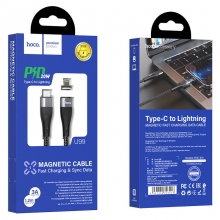 Дата кабель Hoco U99 Magnetic Type-C to Lightning PD 20W (1.2m) - купить на Floy.com.ua