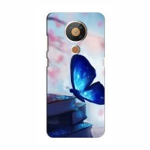 Чехол с печатью (Подарочные) для Nokia 5.3 (AlphaPrint) Бабочка синяя - купить на Floy.com.ua